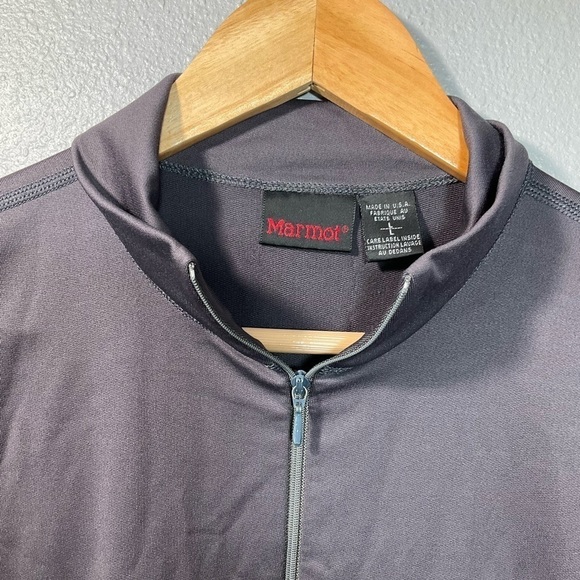MARMOT Nylon Jacket Large Gray 3/4 Zip Up Womens Embroidered Logo - Picture 2 of 7